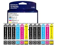 OGOUGUAN Lot de 12 Cartouches d'encre compatibles avec XL pour Expression Home XP-5200 XP-5205 Workforce WF-2960DWF WF-2965DWF WF-2960 WF-2965