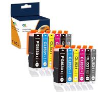 OGOUGUAN PGI-530XXL CLI-531XXL Compatibles Cartouches d'encre Cartouche Canon 530 531 pour Cartouche Canon PIXMA TS8750 TS8751 (12 Paquet)
