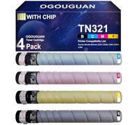 OGOUGUAN TN321 Compatible Cartouche de Toner Remplacement pour Konica Minolta BizHub C224 C224e C284 C284e C364 (4-Pack)