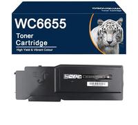 OGOUGUAN WC6655 Cartouche de Toner Compatible 6655 106R02745 106R02746 106R02747 106R02744 pour Xerox WorkCentre 6655i Remplacement pour Xerox WorkCentre 6655 6655i (1 Nior)