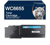 OGOUGUAN WC6655 Cartouche de Toner Compatible 6655 106R02745 106R02746 106R02747 106R02744 pour Xerox WorkCentre 6655i Remplacement pour Xerox WorkCentre 6655 6655i (1 Cyan)