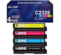 OGOUGUAN XC2326 C2326 Cartouche de Toners sans Puce pour 24B7498 7495 7496 7497 pour Lexmark XC2326 C2326 Imprimante (4-Pack)