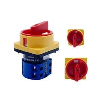 OGQNPJJCJ Interrupteur d'isolateur 20A/25A, Deux Positions, 1/2/3 pôles, déconnexion, LW26GS, 48x48mm, 64x64mm, Cadenas, sélecteur de Came Rotatif(25A 2Pole 48mmPanel)