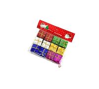 Ogquaton 12pcs Ensemble boîtes à Cadeaux Scintillants avec Fil d'or Couleurs Assorties Miniature Ornements de noël de noël Pendentif décoration