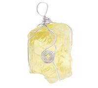 Ogquaton 25-30mm Citrine Cristal Quartz, Feng Shui Naturel Pierre Porte-bonheur pour DIY Pendentif Collier Fabrication De Bijoux Accessoires Nouveau Publié