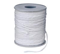 Ogquaton 61 m bougie mèche bobine fil de coton tresse tresse noyau bricolage à la main bougie faisant des fournitures blanc durable et utile