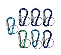 Ogquaton 7 pièces 5 vis de Blocage Mini Aluminium Mousqueton Crochet w Porte-clés