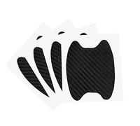 Ogquaton Autocollant de voiture en fibre de carbone 3D Auto Cover poignée de protection de peinture Scratch Protector pour poignée de porte automatique 4 Pcs Noir pratique et populaire