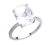 Ogquaton Bague Zircon Bague Femmes Décorations Main Accessoires Taille Strass Grands Grains Glitter À La Mode Anniversaire Mariage Fiançailles Utile Pratique et Populaire