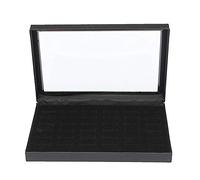 Ogquaton Boîte de présentation de bijoux boîte de rangement pour bouton de manchette de stockage bouton utilisation de bague de manchette 1PCS noir