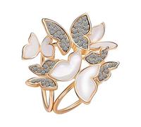 Ogquaton Broche élégante papillon strass clip pratique, Gold, Accessoire de bijouterie, 10420538031