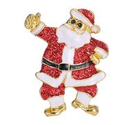 Ogquaton Broche Père Noël Fashion Pin Noël Broche Rouge Créatif et utile