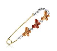 Ogquaton Broches Femmes Fille Coloré Papillon Strass Époxy Broche Épingle Revers Costume Bijoux De Haute Qualité