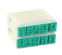 Ogquaton Combinaison de tampons de chiffres pratique et pratique réglable Tête en caoutchouc chiffres 0 à 9, chiffres arabes