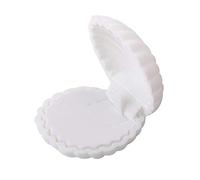 Ogquaton Coquillage Boîte à cadeaux en forme de collier de velours, boîte à présentoirs pour bijoux, blanc
