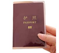 Ogquaton Couverture outre-mer Transparent Étanche Voyage Passeport Shell Passeport Forfait Billet Billet Passeport Clip Stockage créatif et utile
