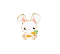Ogquaton Dessin animé Mignon émail Broche Broche Animal Lapin modèle vêtements Badge Bijoux décor 1 Durable et utile