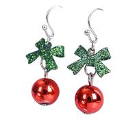 Ogquaton Élégant Boucle D'oreille De Noël Cristal Perle Rouge Stud Bowknot Cadeaux De Noël Bijoux De Vacances pour Femmes Adolescentes Filles -1 Paires Durable et Utile