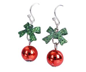 Ogquaton Élégant Boucle D'oreille De Noël Cristal Perle Rouge Stud Bowknot Cadeaux De Noël Bijoux De Vacances pour Femmes Adolescentes Filles -1 Paires Durable et Utile