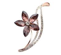 Ogquaton Élégant Broche Fleur Pin Strass Bijoux Vêtements Accessoires pour femmes Créatif et utile