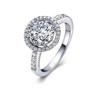 Ogquaton Élégant Femmes Dames Argent Plaqué Cubique Zircone Bijoux Bague De Mariage Taille 5-9 6 Haute Qualité