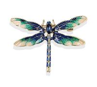Ogquaton Élégante Broche Oiseau Libellule Broche Cristal Animal fête Bijoux Bleu Durable et utile