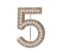 Ogquaton Femmes 5 Figure Faux Perle Strass Insigne Broche Broche Vêtements Bijoux De Haute Qualité