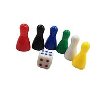 Ogquaton jeu de societe 6 joueurs 8 ans et plus, dition standard, Plastique, Multicolore, 6 pices colorees, Ensemble pratique pour les jeux de societe