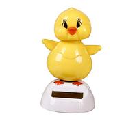 Ogquaton Jouet balançoire de voiture, poussin mignon de bande dessinée actionné solaire Flip Flap Pot Swing Jouet Ornement de tableau de bord de voiture pratique et populaire