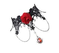 Ogquaton Lady Choke Collier Gothique Dentelle Noire Collier Pendentif Bijoux pour Le Cadeau De Fête Durable Et Utile