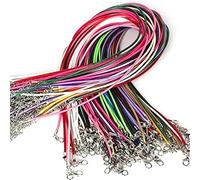 Ogquaton Lot de 10 cordes en cuir polyester ciré 1,5 mm pour pendentif, collier, accessoires, bijoux