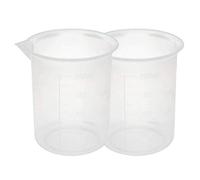 Ogquaton Lot de 2 verres à mesurer transparents en plastique avec verre mesureur résistant à la chaleur pour cuisine ou laboratoire 200 ml