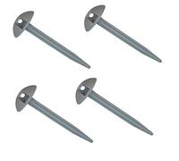 Ogquaton Lot de 50 piquets de sol en plastique pour tente, auvent ou tapis Gris