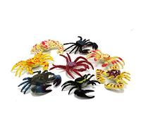 Ogquaton Mini Simulation Crab Mould Crab-forme Jouet Enfants Jouet Modèle Fabriqué avec du plastique Paquet de 8 Pcs Couleur Aléatoire Portable et Utile