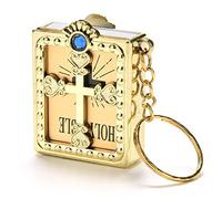 Ogquaton Mode Mini Sainte Bible Miniature Papier Spirituel Chrétien Jésus Porte-clé Porte-clé Élégant et pratique