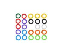 Ogquaton Mode Silicone Doux Creux Clé Capuchon Élastique Clé Ensemble En Plastique Key Identifiant Anneaux Porte-clés Accessoire Pour Hommes Femmes Portable et Utile