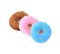 Ogquaton Pet Toy Donut-Forme Squeaky Squeaker Chiot Chien Chat Chat Chaton Son À Mâcher Jouet Couleur Aléatoire De Haute Qualité