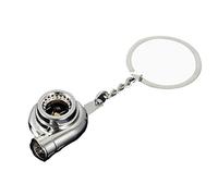 Ogquaton Porte-clés créatif en forme de turbo modifié en métal avec sèche-cheveux pour voiture