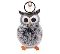 Ogquaton Porte-clés en forme de chouette en peluche avec pompon