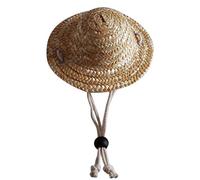 Ogquaton Premium Fournitures pour Animaux de Compagnie Casquette pour Animaux de Compagnie Chapeau de Chat Amour de Chien Super Mignon Chapeau de Paille Mode Matériau Naturel Herbe À Tricoter Aérati