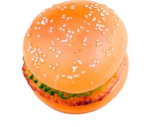 Ogquaton Premium Qualité Chien Jouet Squeaky Burger Pet Jouet Cheeseburger Pet Jouet De Dentition Silicone Chien Jouets À Croquer Pet Fournitures 9.5 * 5cm Fournitures pour Animaux
