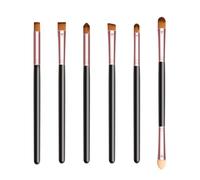 Ogquaton Qualité Premium 6 pcs Pinceaux De Maquillage Pour Les Yeux, Pinceau Cosmétique Ensemble Pro Eyeliner Fard À Paupières Sourcils Lèvres Brossage Beauté Maquillage Outils