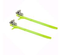 Ogquaton Stylo à bille roulante Stylo bille à encre gel avec décoration en Koala Encre noire, ensemble de 2 gris clair Créatif et utile