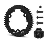 OGRC 46T 1 Mod Engrenage droit en acier trempé avec pignon moteur 18T pour Traxxas 1/5 X-Maxx 1/7 XO-1 1/10 Maxx/E-Revo 2.0 VXL Pièce de rechange #6447