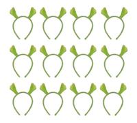 Ogre Ears Serre-tête Vert - Lot de 12 Oreilles d'Alien Cosplay Accessoire de Costume pour Tenue Ogre, Halloween, Déguisements & Party Tenues - Unisexe Taille Unique