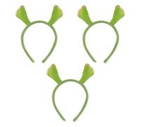 Ogre Ears Serre-tête Vert - Lot de 3 Oreilles d'Alien Cosplay Accessoire de Costume pour Ogre Tenue, Halloween, Déguisements & Party Tenues - Unisexe Taille Unique