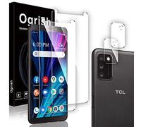 Ogrish Lot de 2 films protecteurs d'écran pour Alcatel TCL A3X et objectif d'appareil photo - Verre trempé, anti-traces de doigts, incassable, clarté HD