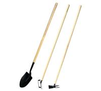 OGROD Lot 3 outils jardin Pelle bêche + râteau + serfouette panne-fourche | Un ensemble polyvalent pour retourner la terre, désherber, ameublir le sol et entretenir massifs, potager et plantations.