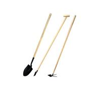 Outils de jardinage - OGROD - Lot avec pelle, binette et serfouette - Manche en bois - Léger et robuste