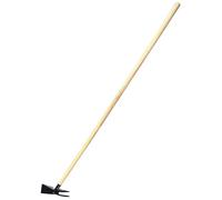 OGROD Serfouette panne et fourche 2 dents en acier manche long en bois de frêne FSC